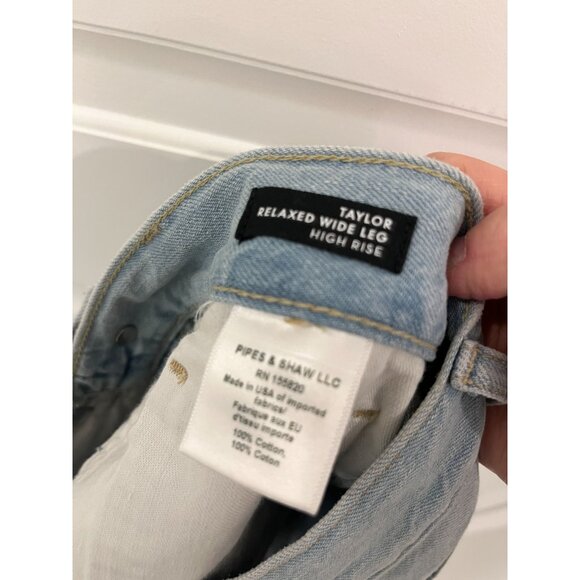 NWT Veronica Beard Taylor Relaxed Wide Leg High Rise Jean in Aire Size 27 - Picture 9 of 10